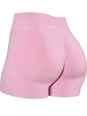 Aurora Pink High-Waist Seamless Workout Shorts